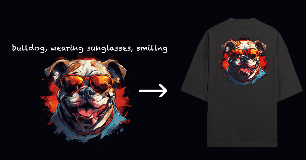 AI Generated Bull Dog T-Shirt