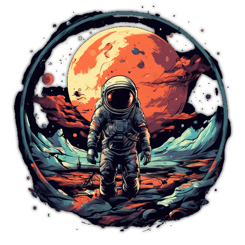 astronaut in an alien planet