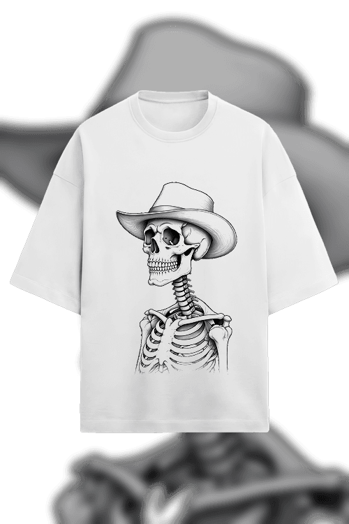 Design - skeleton wearing a hat