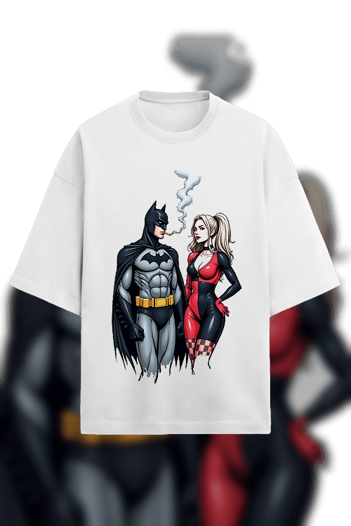 Design - Batman and Harley quinn smoking cigarettes