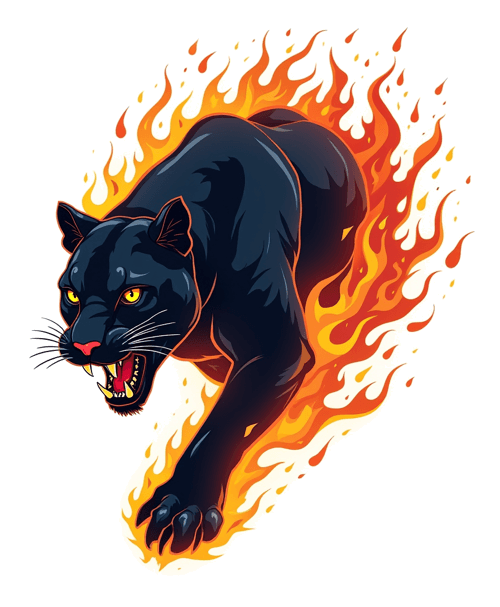 Design - Burning panther