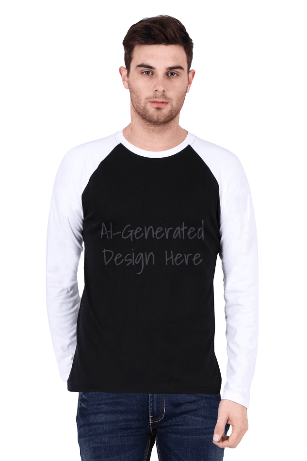 AI-Generated - Men's Raglan T-Shirt Full Sleeves